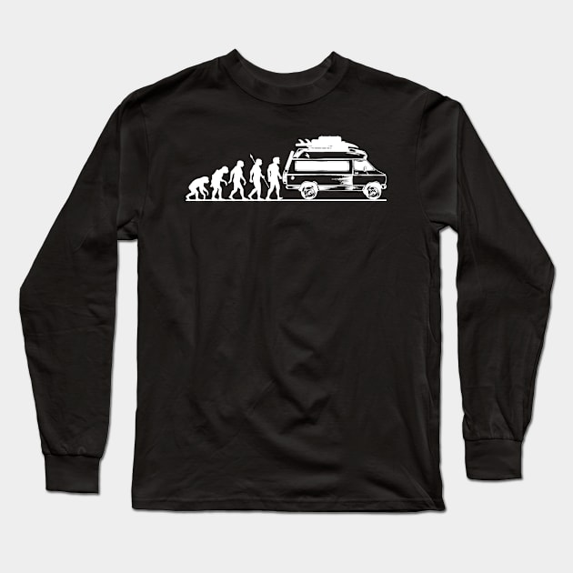 Tshirt Evolution Camper Gift Long Sleeve T-Shirt by avshirtnation